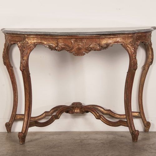 Antique Gold Nesting Console Tables (Photo 8 of 20)