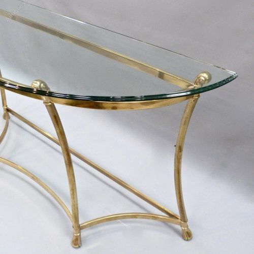Antique Brass Round Console Tables (Photo 3 of 20)