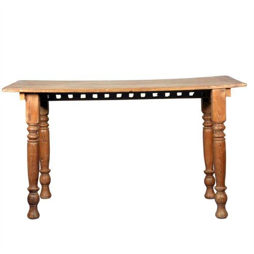 Rustic Espresso Wood Console Tables (Photo 17 of 20)