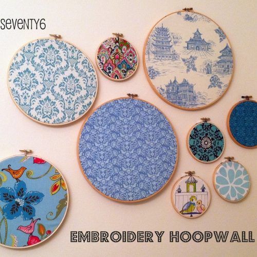 Embroidery Hoop Fabric Wall Art (Photo 8 of 15)