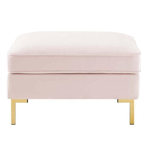 Pink Fabric Banded Ottomans (Photo 6 of 20)