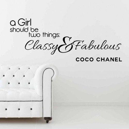 Coco Chanel Wall Decals (Photo 8 of 25)