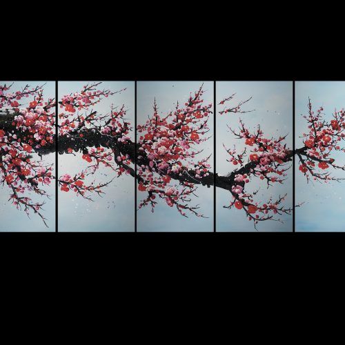 Abstract Cherry Blossom Wall Art (Photo 3 of 20)