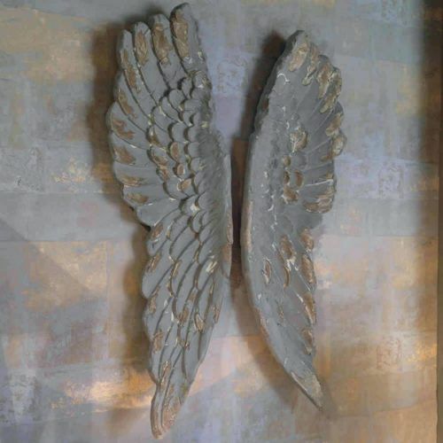 Angel Wings Sculpture Plaque Wall Art (Photo 5 of 20)