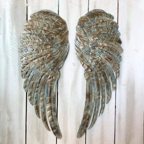 Angel Wings Sculpture Plaque Wall Art (Photo 3 of 20)