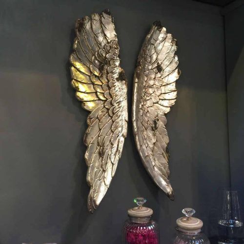 Angel Wings Sculpture Plaque Wall Art (Photo 14 of 20)