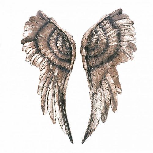 Angel Wings Sculpture Plaque Wall Art (Photo 8 of 20)