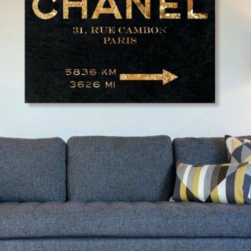Coco Chanel Wall Stickers (Photo 9 of 30)