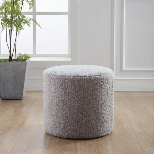 Black And Ivory Solid Cube Pouf Ottomans (Photo 20 of 20)