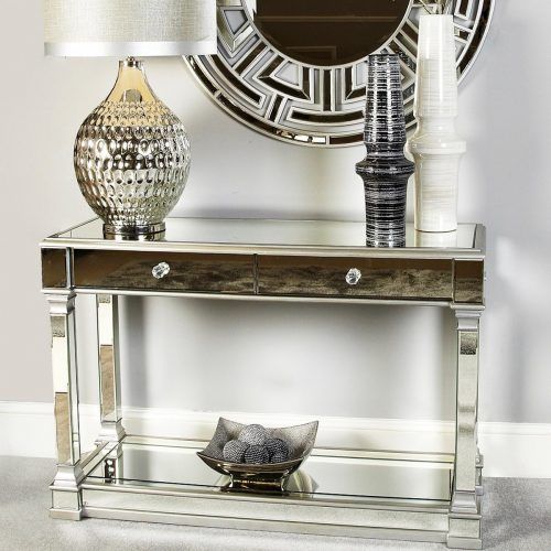 Silver Mirror And Chrome Console Tables (Photo 7 of 20)