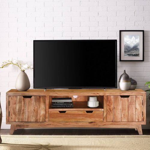 110" Tvs Wood Tv Cabinet With Drawers (Photo 1 of 20)