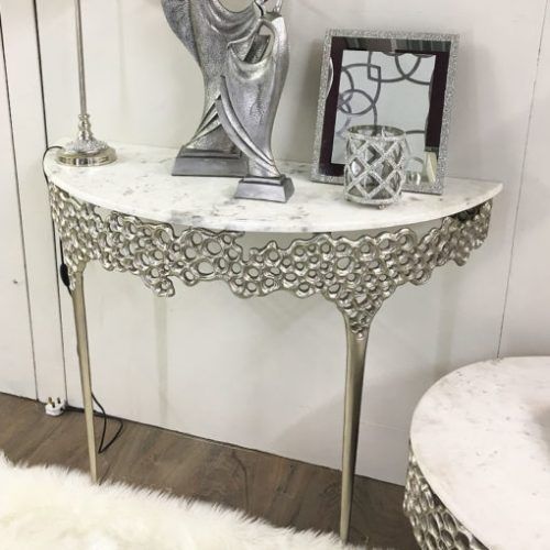 Antique Silver Aluminum Console Tables (Photo 9 of 20)