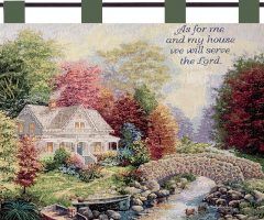20 Collection of Blended Fabric Autumn Tranquility Verse Wall Hangings