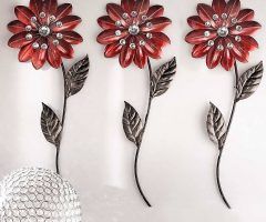 2024 Best of Red Flower Metal Wall Art