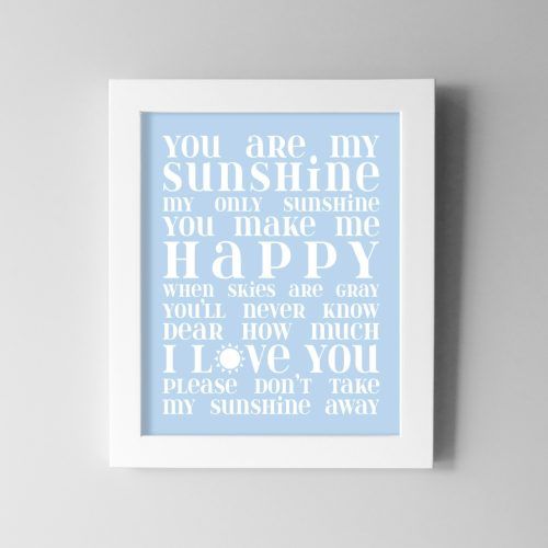 You Are My Sunshine Wall Art (Photo 11 of 15)