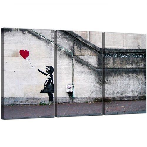 Banksy Canvas Wall Art (Photo 10 of 20)
