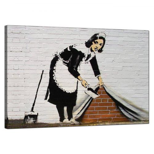 Banksy Canvas Wall Art (Photo 7 of 20)