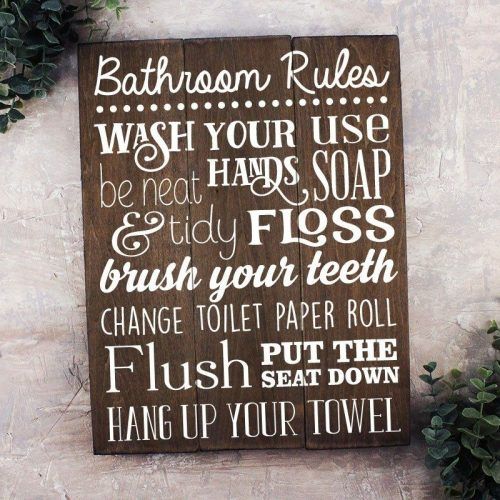 Bathroom Rules Wall Art (Photo 16 of 20)