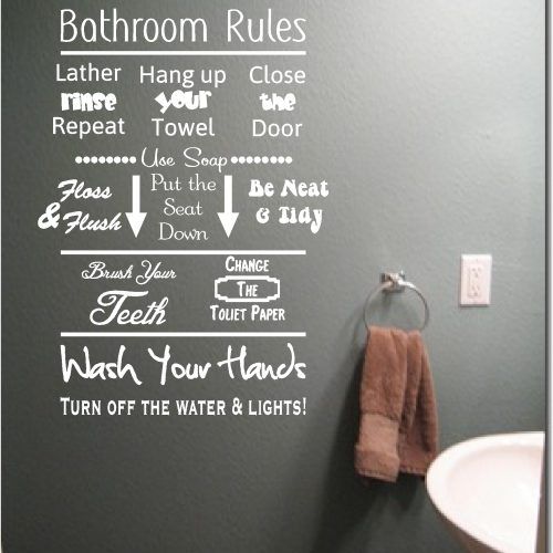 Bathroom Rules Wall Art (Photo 2 of 20)