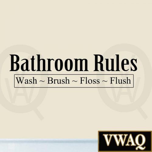 Bathroom Rules Wall Art (Photo 19 of 20)