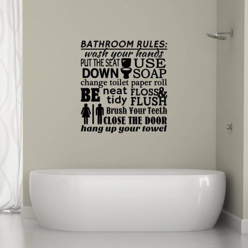 Bathroom Rules Wall Art (Photo 15 of 20)