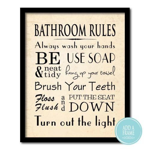 Bathroom Rules Wall Art (Photo 12 of 20)