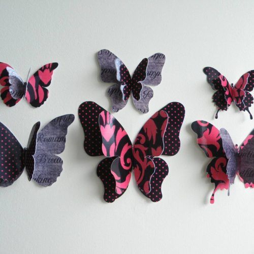 3D Removable Butterfly Wall Art Stickers (Photo 15 of 20)