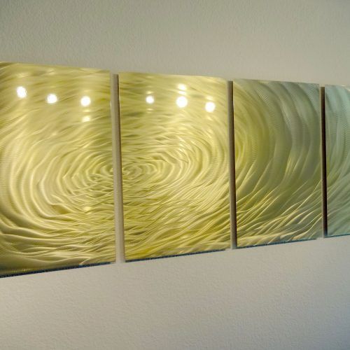 Gold And White Metal Wall Art (Photo 19 of 20)