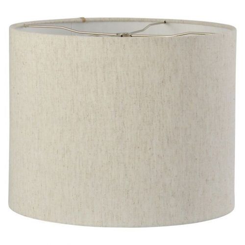 Natural Beige And White Short Cylinder Pouf Ottomans (Photo 10 of 20)