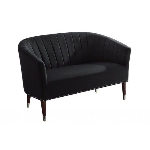 Black Velvet 2-Seater Sofa Beds (Photo 5 of 20)