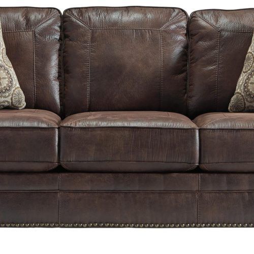 Faux Leather Sofas In Dark Brown (Photo 11 of 20)