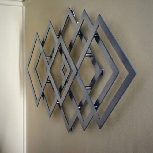 Abstract Geometric Metal Wall Art (Photo 17 of 20)