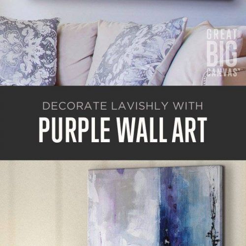 Purple Wall Art Canvas (Photo 9 of 20)