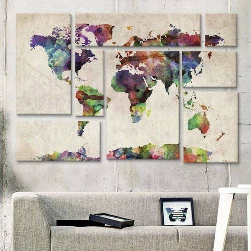 Framed World Map Wall Art (Photo 15 of 20)