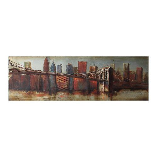 "Bridge To The City" Mixed Media Iron Hand Painted Dimensional Wall Decor (Photo 8 of 20)
