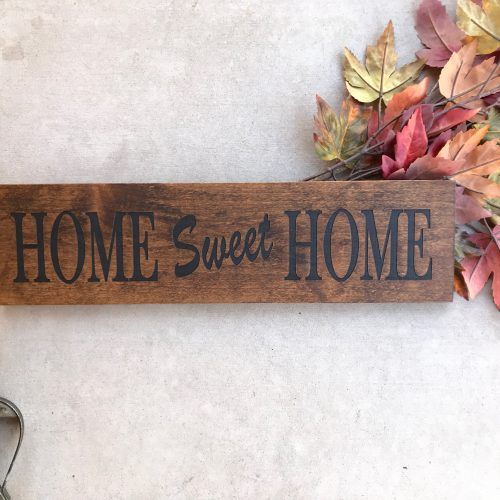 Laser Engraved Home Sweet Home Wall Decor (Photo 4 of 20)