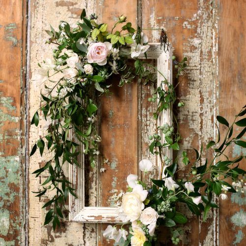 Floral Wreath Wood Framed Wall Decor (Photo 11 of 20)