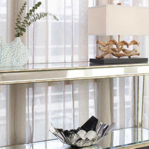 Hammered Antique Brass Modern Console Tables (Photo 16 of 16)