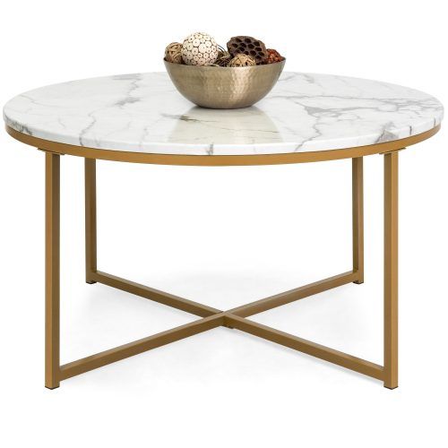 Modern Round Faux Marble Coffee Tables (Photo 11 of 20)