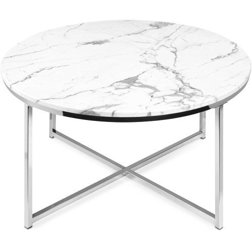 Modern Round Faux Marble Coffee Tables (Photo 7 of 20)