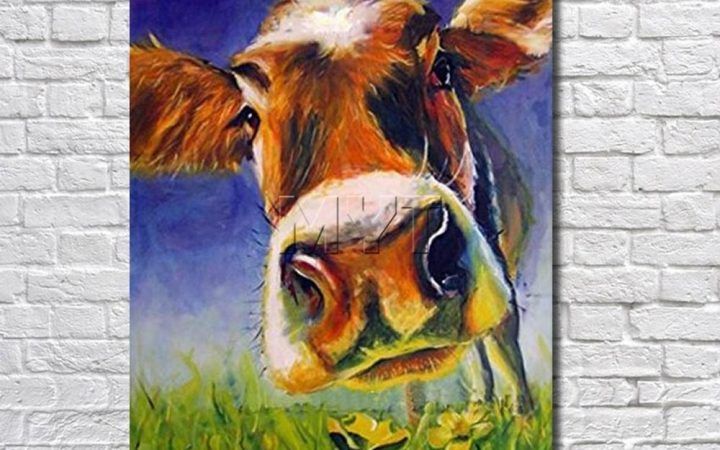 20 The Best Cow Canvas Wall Art