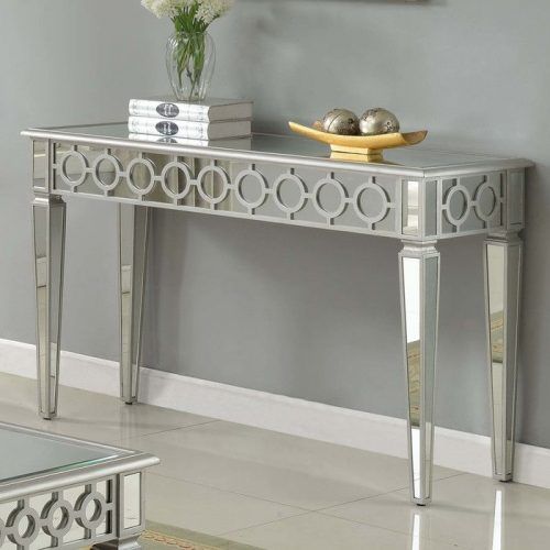 Silver Mirror And Chrome Console Tables (Photo 3 of 20)