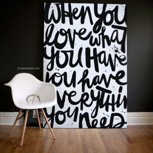 Large Canvas Wall Art Quotes (Photo 2 of 15)