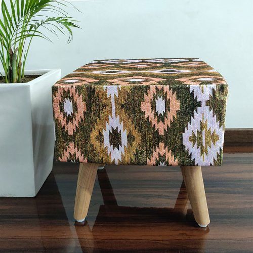 Natural Fabric Square Ottomans (Photo 8 of 20)