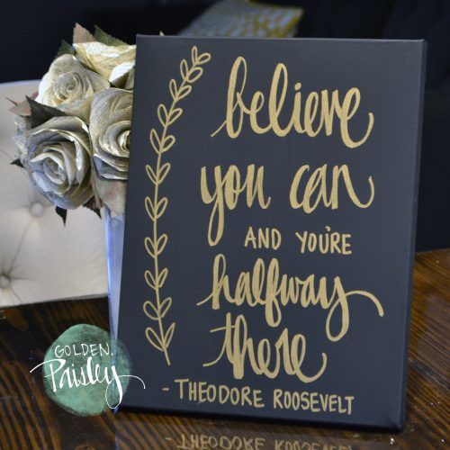 Inspirational Quote Canvas Wall Art (Photo 9 of 15)