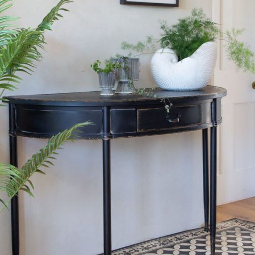 Hammered Antique Brass Modern Console Tables (Photo 10 of 16)