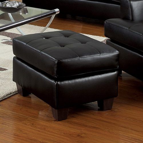 Black Leather Ottomans (Photo 10 of 20)