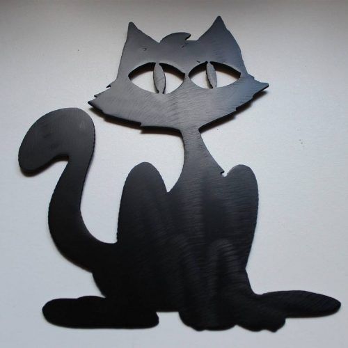 Cat Metal Wall Art (Photo 1 of 20)