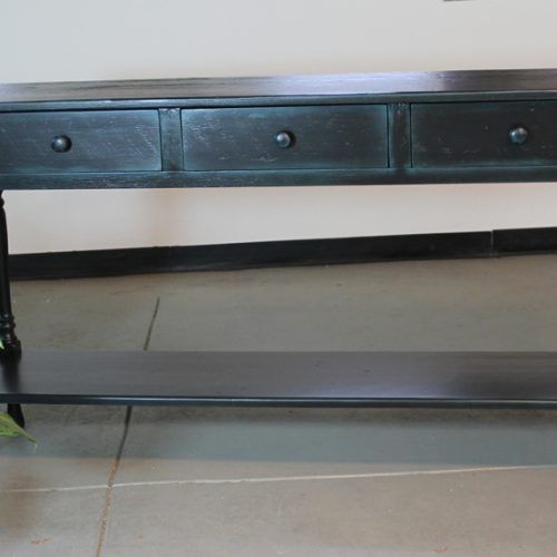 Black Wood Storage Console Tables (Photo 17 of 20)