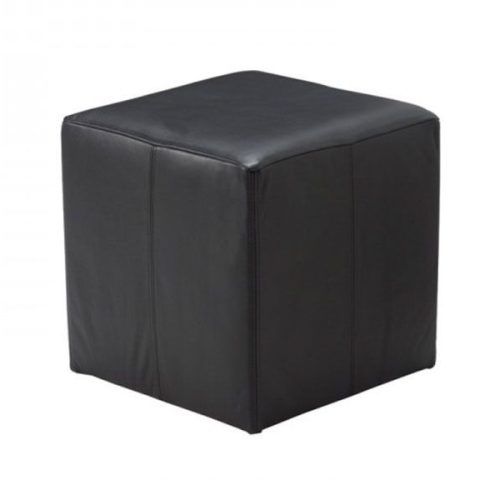Black And Natural Cotton Pouf Ottomans (Photo 18 of 20)